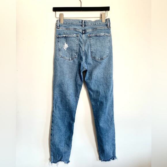 AGOLDE Nico High Rise Light Wash Distressed Slim Leg Jeans - Picture 5 of 14
